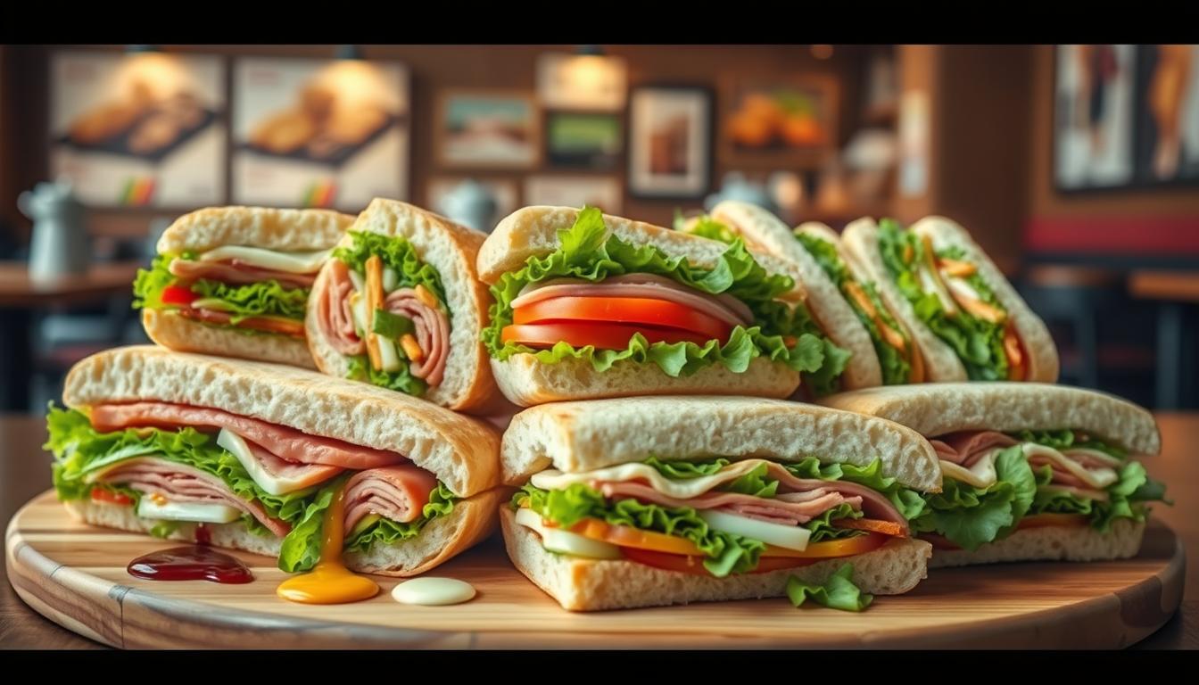 Subway sandwich sizes