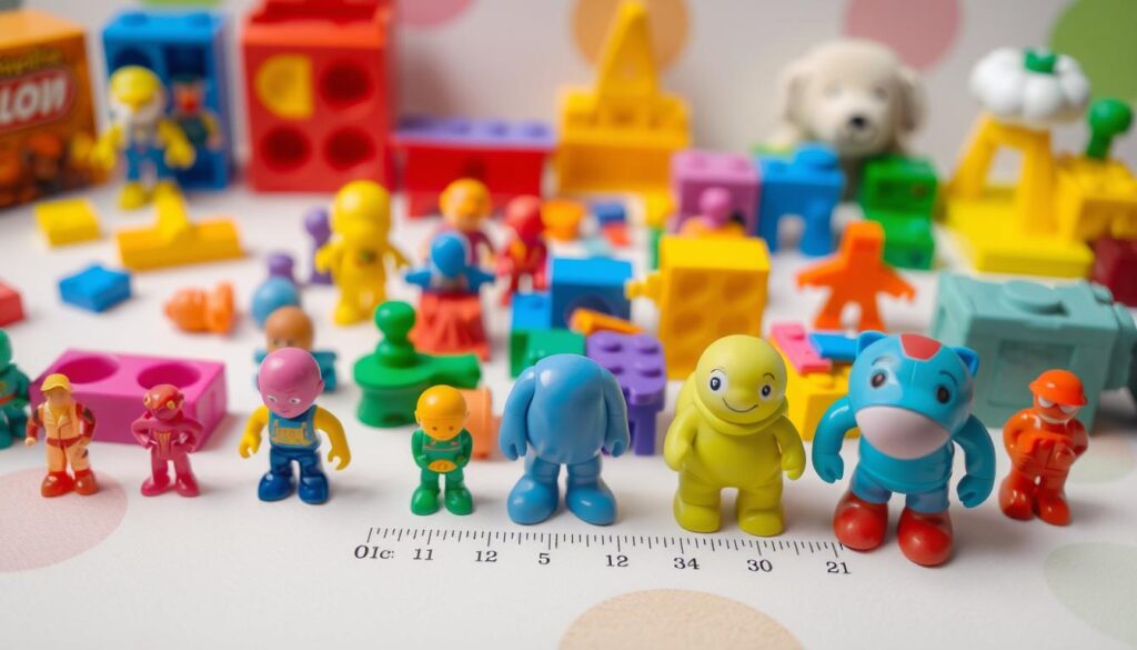 centimeter measurement in children's toys